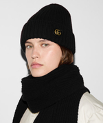 Шапка из шерсти и кашемира с деталью Double G