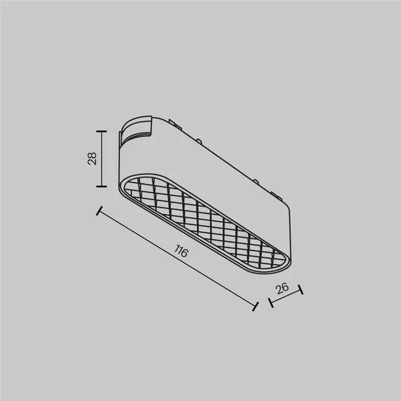 Трековый светильник Базис / Basis Grid Radity 3000K 6Вт 60° Technical tr084-1-6w3k-w