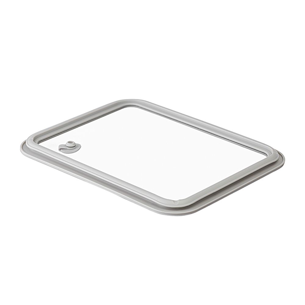 Контейнер для запекания и хранения с вакуумным эффектом Vacuum Glass, 1,4 л, светло-серый