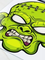 Наклейка - Злой зомби