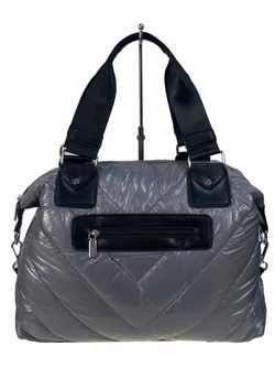 Стильная женская сумка-шоппер из водоотталкивающей ткани, цвет серый