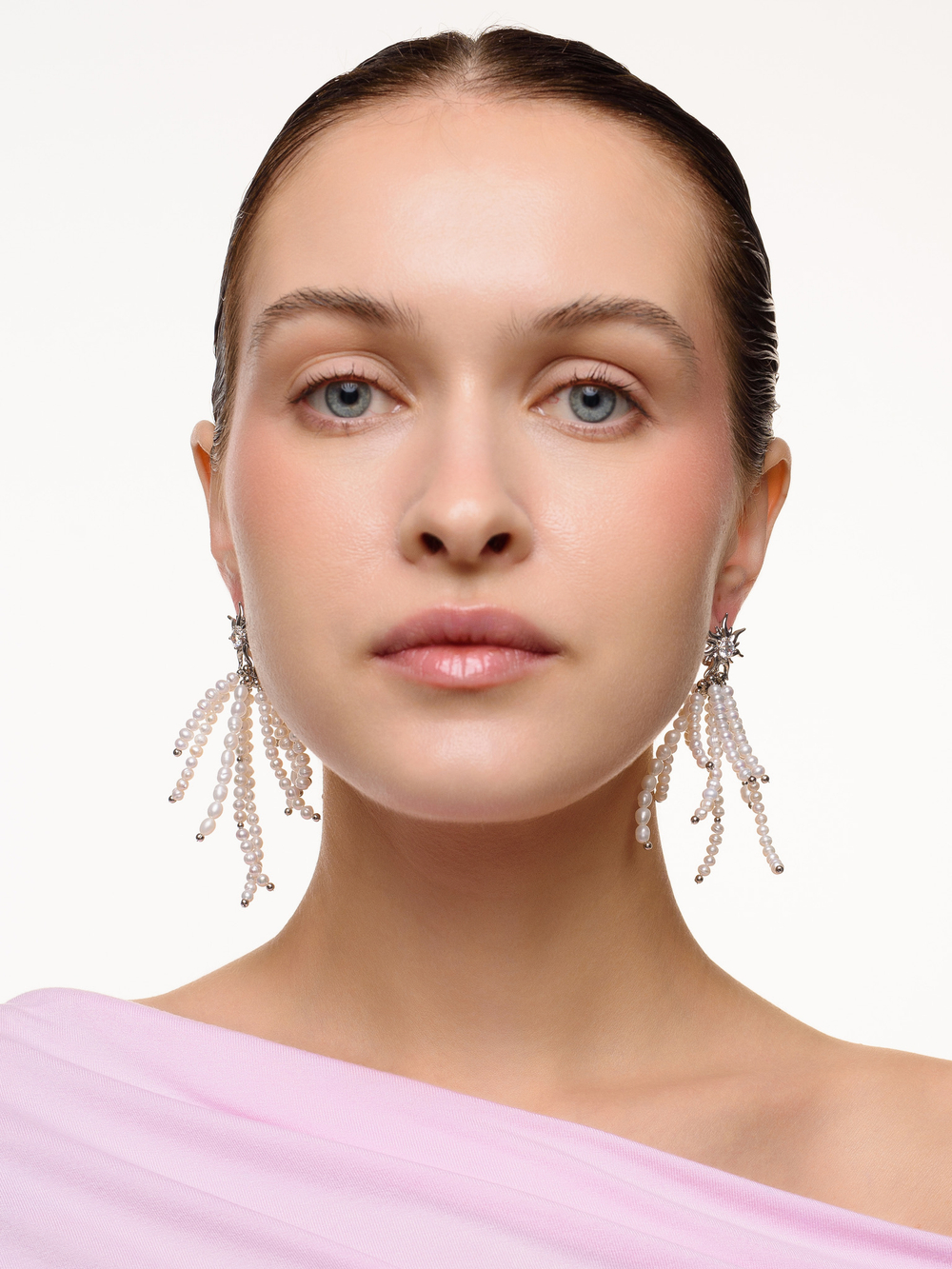 Серьги "Bunches" из жемчуга Silver