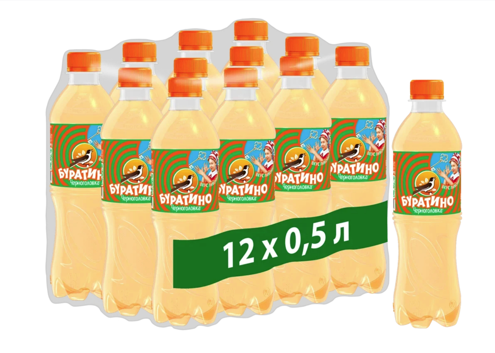 Буратино 0,5 л. ПЕТ (упаковка 12 бутылок)