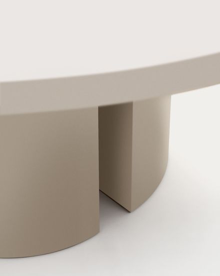 Круглый стол Nealy из лакированного МДФ в отделке экрю, Ø 150 см Испания La Forma