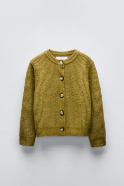 ZARA КАРДИГАН, ОЛИВКОВЫЙ
