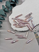 Натуральный жемчуг бива, розовый, 30*6 (примерно) штука