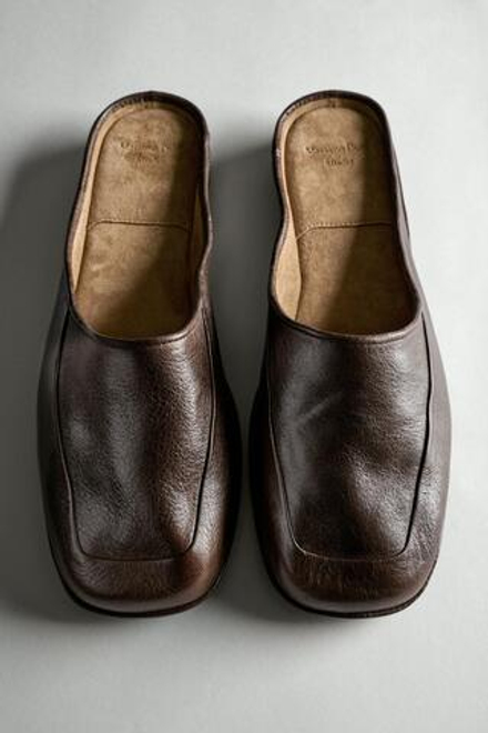 Massimo Dutti Мюли из мягкой кожи - STUDIO, коричневый