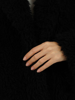 Двусторонняя дубленка из овечьей шерсти тедди чебурашка, SilverFox (арт. 2332)