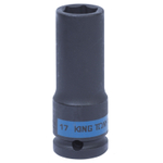 KING TONY (443517M) Головка торцевая ударная глубокая шестигранная 1/2", 17 мм