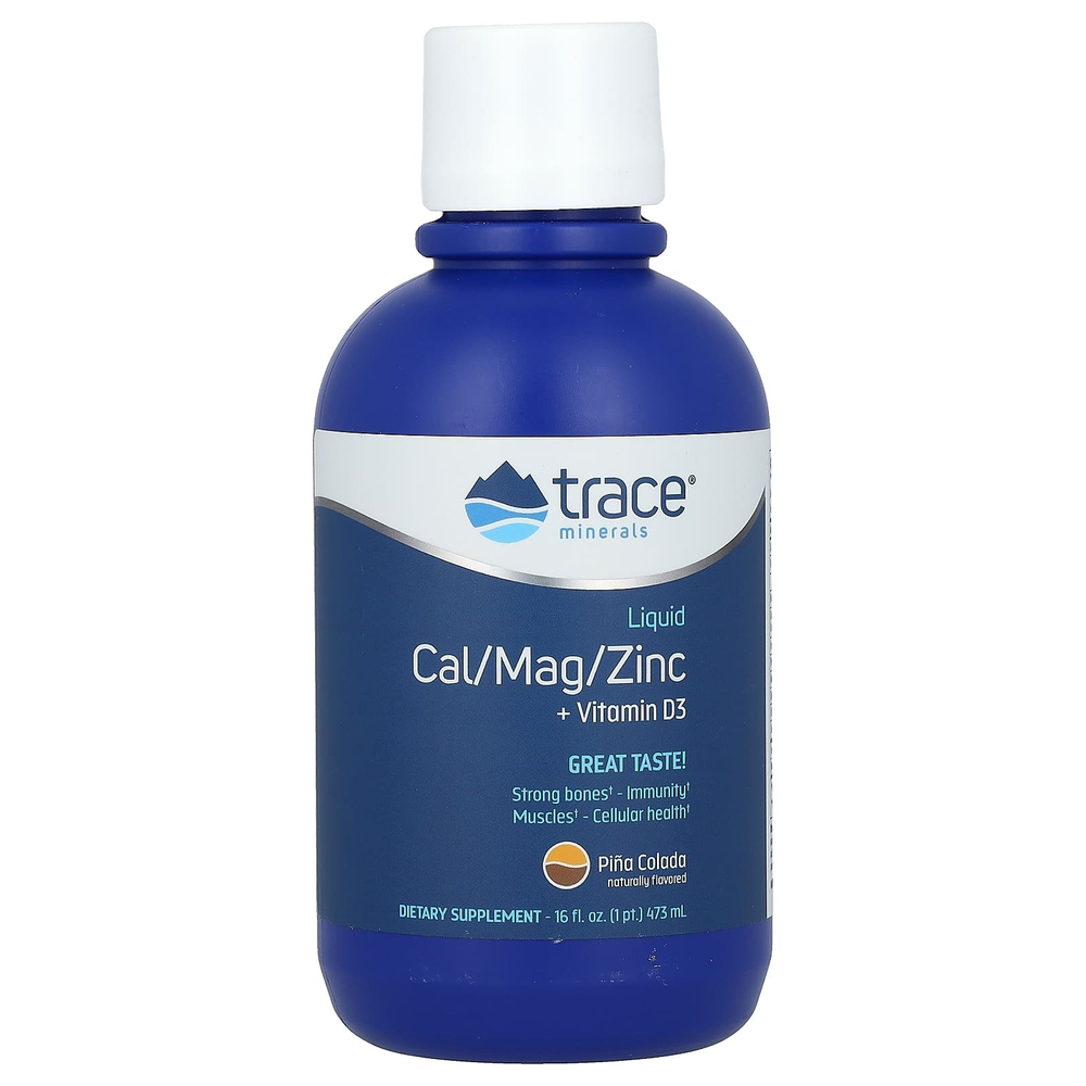 Trace, Liquid Cal / Mag / Zinc + Vitamin D3, Piña Colada, 473 мл (16 жидк. унц.)