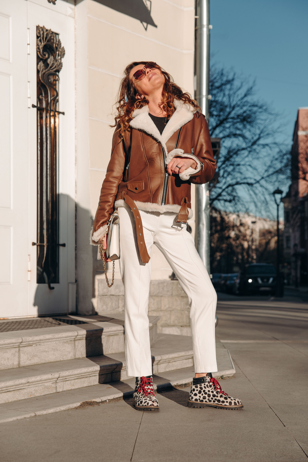 Дубленка коричневая медиум