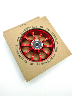 Колесо Fahrenheit 110*24 mm 10-Spoked, красный/прозрачный красный