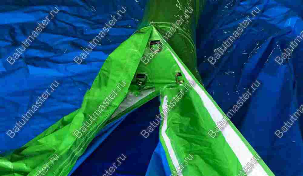 Водная горка без надувного дна, на подкачке ТУРБО "Хит", тройная, 120*6*2 м