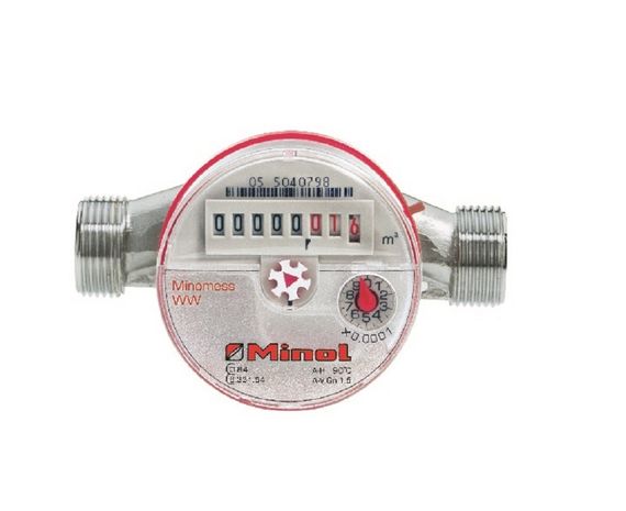 Счетчик Minol Minomess 1/2&quot; г/в Q1,5 80мм 16421