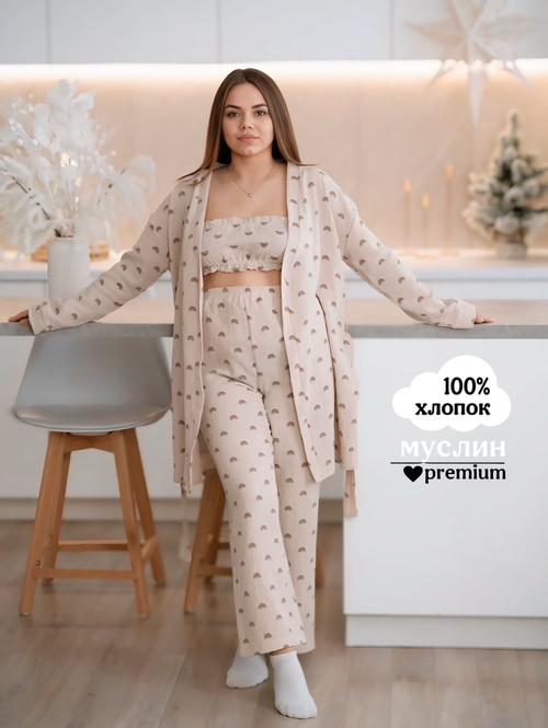 Муслиновый комплект 3в1 «Радуги»