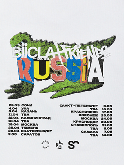 Футболка Biicla+Friends Tour2025 белая