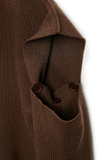 Платье с отстегивающимися рукавами WARM UP Brown