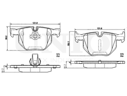 Колодки тормозные диск. задние UNIO BRP-20013