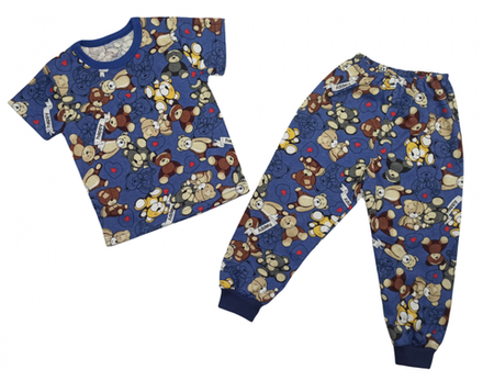 Пижама 638/12 мишки на синем