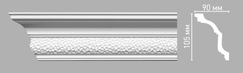 Плинтус потолочный с рисунком Decomaster 95102 90х105х2400мм