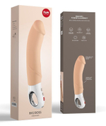 Телесный вибратор Big Boss - 23,5 см. (Цвет: телесный)