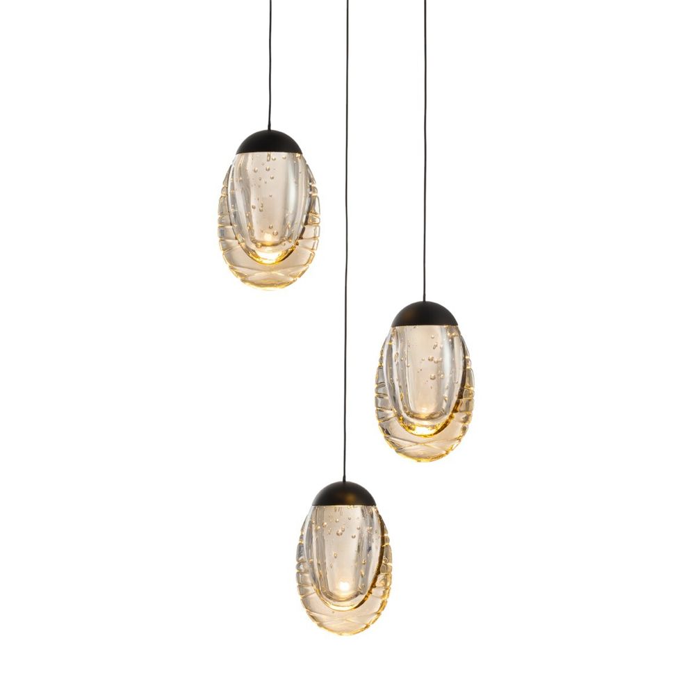 Подвесной светильник MD25090022-3A matt black/champagne