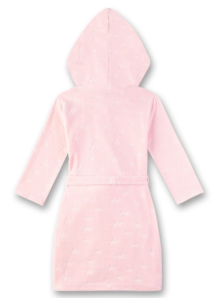 Розовый махровый халат Sanetta со звездами