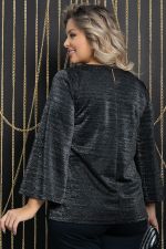 Блуза Лунная ночь (черная) Б11802 LT Collection