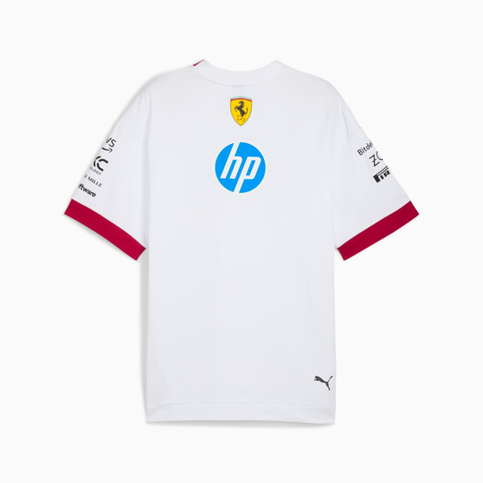 PUMA X SCUDERIA FERRARI МУЖСКАЯ ФУТБОЛКА DRIVERS 2025, БЕЛЫЙ