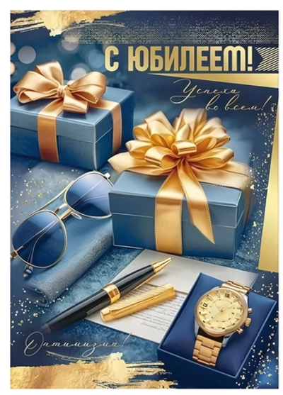 Открытка А4 "С Юбилеем!" 30001229 (Империя Поздравлений)