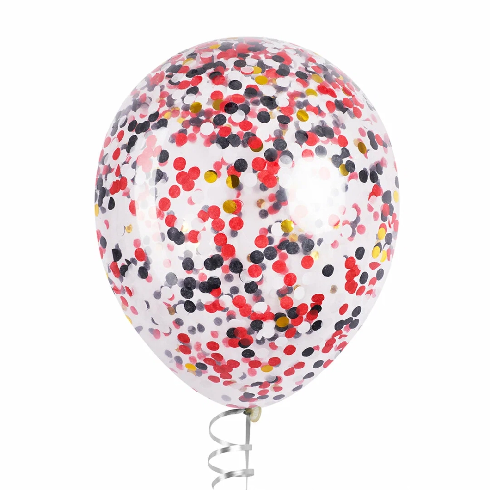 Конфетти тишью микс красн./черн./бел./золотой