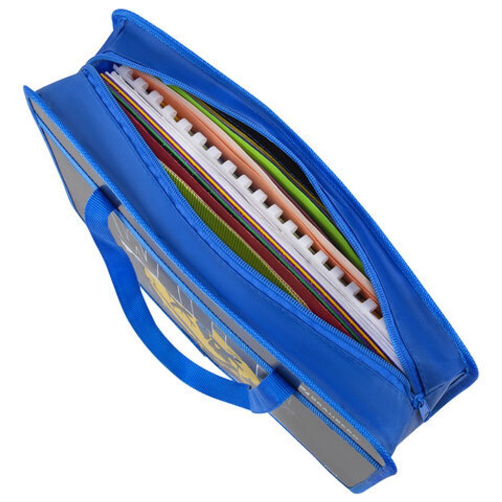 Папка на молнии с ручками BRAUBERG А4, 1 отделение, пластик, 80 мм, "Wild face", 272166