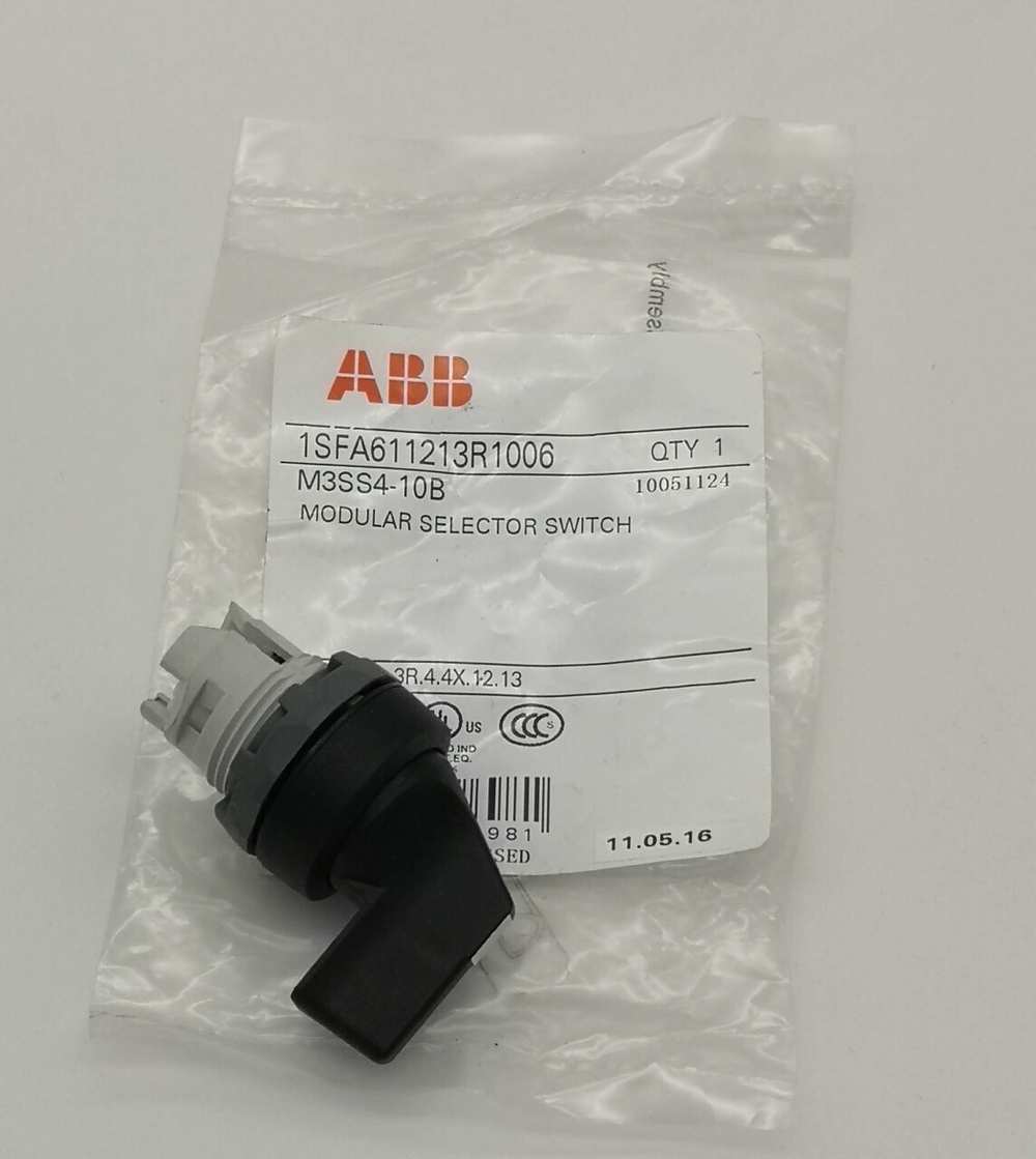 Корпус переключателя, ABB M3SS4-10B, 3 поз., черный, дл. ручка 1SFA611213R1006