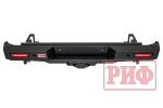 Бампер силовой задний Changan Hunter Plus с квадратом под фаркоп и фонарями РИФ