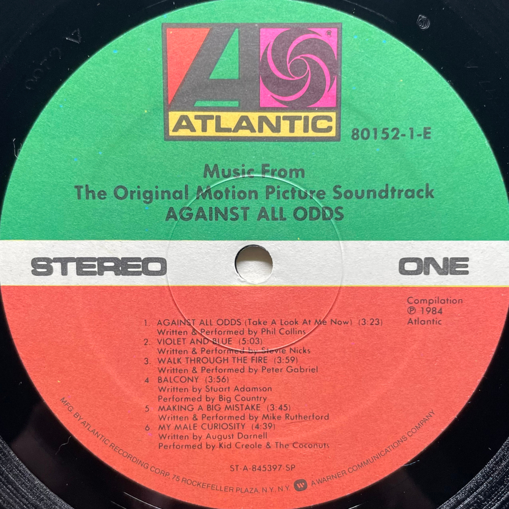 Against All Odds - Original Motion Picture Soundtrack (США 1984г.)