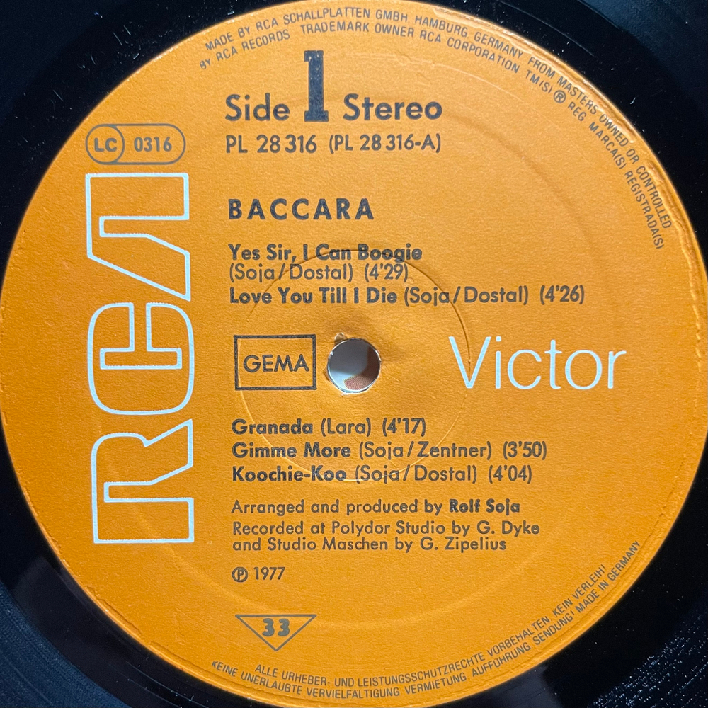 Baccara - Baccara (Германия 1977г.)