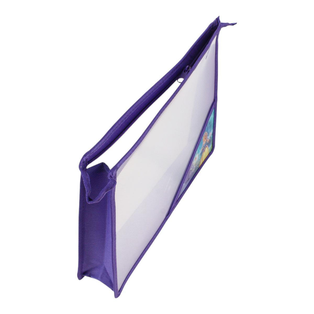 Папка А4 на молнии, прозр.пластик, дизайн на уголке, 60мм, микс 12 (Basir)