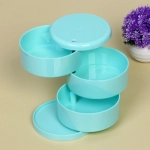 Органайзер для хранения «МАРЦИПАН», цвет голубой, три отделения, 10.5*13см (упаковка коробка)