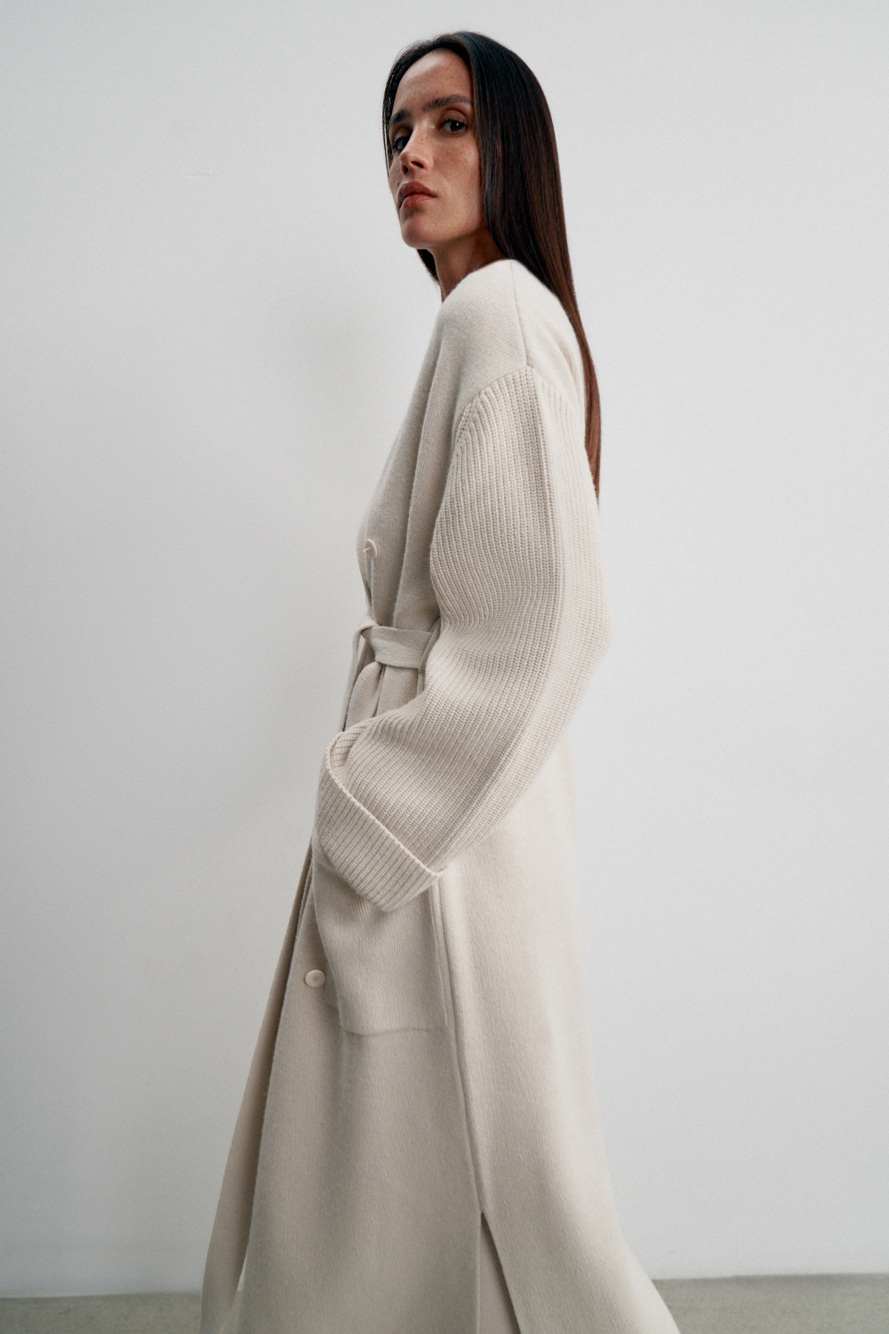 Кардиган-пальто SAHAR, жемчужный