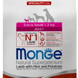 Monge Dog XS Monoprotein Lamb - монобелковый корм для собак миниатюрных пород (ягненок, рис и картофель)