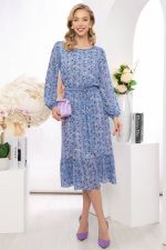 Платье "Фортуна" (цветы на голубом) П5327 LT Collection (Акция)