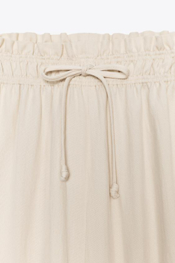 ZARA БРЮКИ В ПИЖАМНОМ СТИЛЕ ИЗ ТЕКУЧЕЙ ТКАНИ — ZW COLLECTION, ПЕСОЧНЫЙ