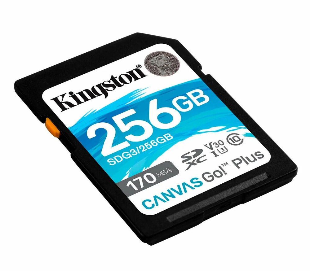 Kingston SDXC 256GB Canvas Go Plus UHS-I U3 V30 90/170Mb/s