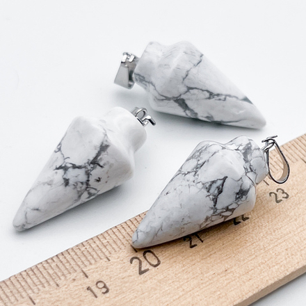 Подвеска Шип, магнезит, размер 30*15 мм, цена за 1 шт