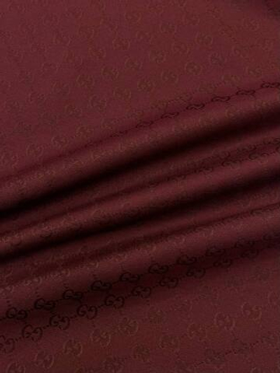 Жаккард хлопок с п/э Gucci темно-вишневый с дизайнерским принтом