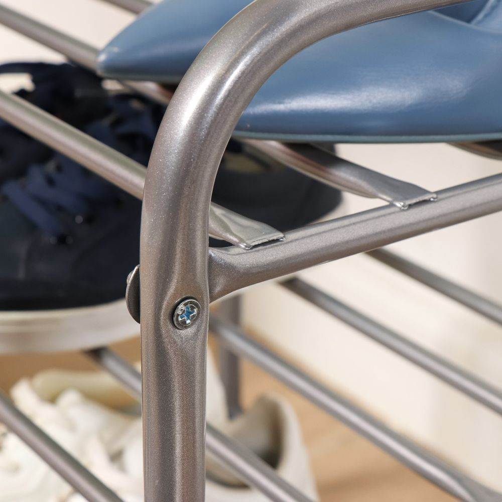 Полка для обуви, мет-л, 3 секц, 44х33х50 см, сер, Nika, ЭТК1/С