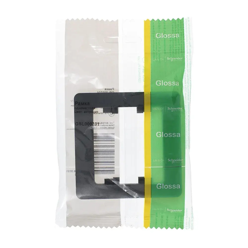 GLOSSA 1-постовая РАМКА, АНТРАЦИТ