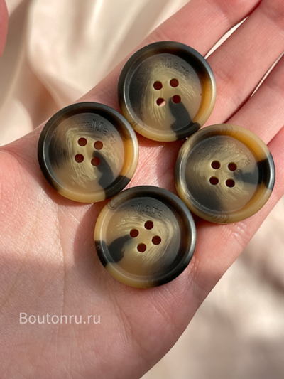 Пуговицы на прокол  МаксМ. светло-коричневые с прожилками