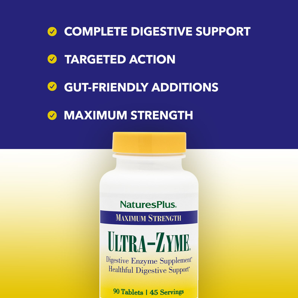 NaturesPlus, Ultra-Zyme®, максимальная эффективность, 90 таблеток