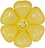 Шар (28''/71 см) Цветок, Ромашка (надув воздухом), Желтый, 1 шт.